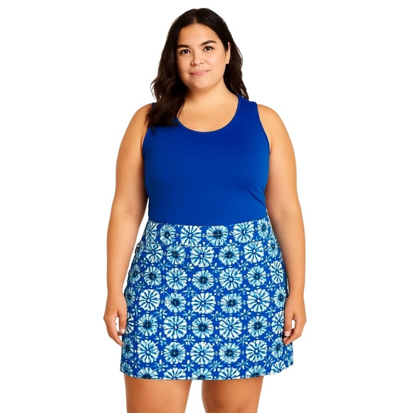 Tranquility by Colorado Clothing Pants - TRANQUILITY by Colorado Clothing Blue‎ Patterned Skort Size XXL